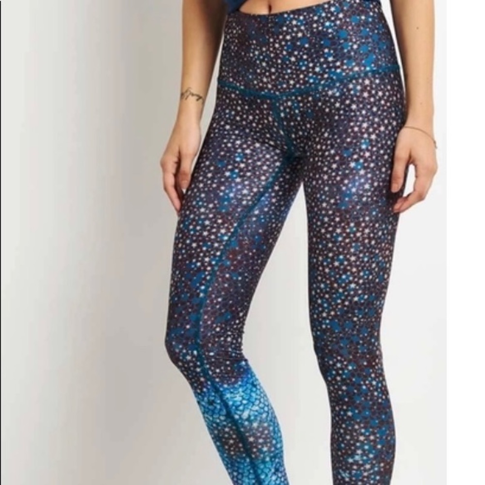 Teeki Mermaid Fairy Queen Teal Hot Pant Leggings Size Small